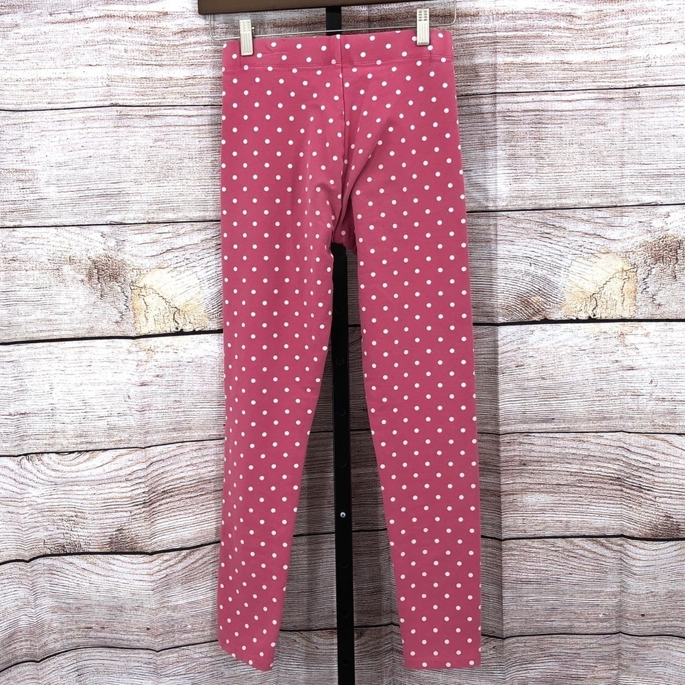 Boden Pink and White Polka Dot Leggings Size 13-14Y